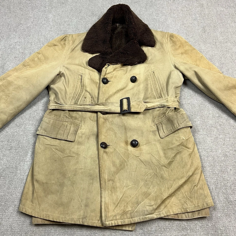 Vintage 50s Field & Stream Canvas Barnstormer Jacket Coat Alpaca Lined Size 42 - Image 2 of 4