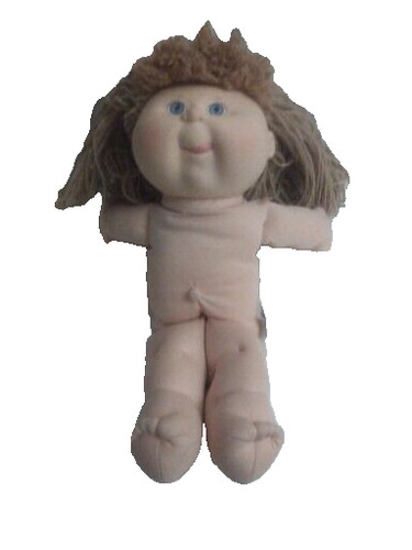 Vintage Cabbage Patch Doll Toy Crimp N Curl Blonde Hair Signed Clean Hasbro