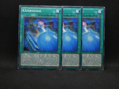 Yugioh Playset 3x Käfersignal MACR DE060/ Near Mint/ Common/ 1. Auflage/ Ger.