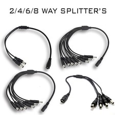 DC Power Supply Connector Splitter Adapter Plug Cable For CCTV Camera LED Strip