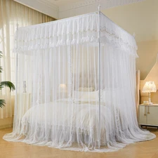Mosquito Net Romantic Embroidery Lace Netting For Bed Canopy Wedding Bed Netting