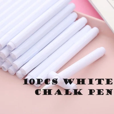 10 x White Liquid Chalk Pen Marker Glass Windows Blackboard Plastic Pens-Pencil