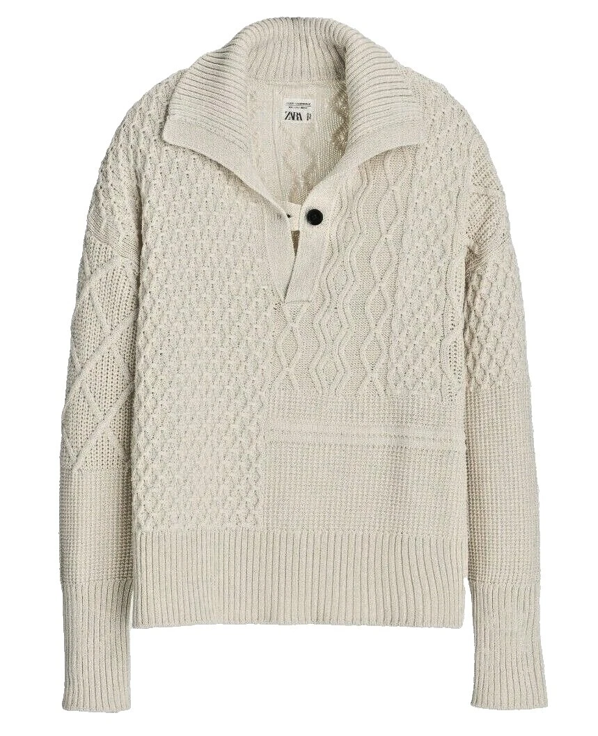 Zara White Sweaters for Men