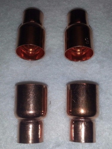 3/4" x 1/2" Copper Reducer Coupling C x C. Solder Sweat Pressure. New. Lot of 4