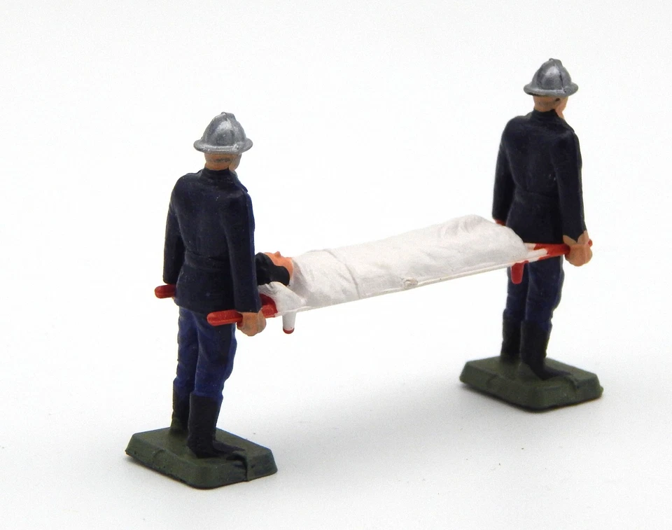 STARLUX MINI , POMPIER FRANCAIS BRANCARD NEUF STOCK AU 1/50, PIÈCE ANCIENNE - Photo 2/2