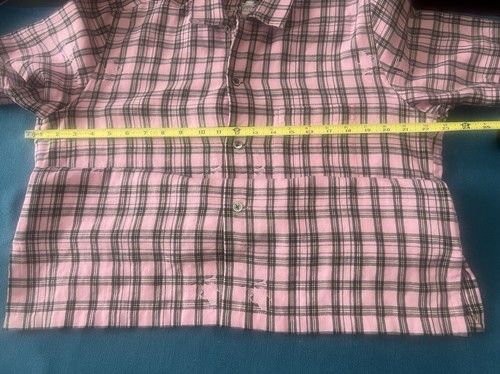 Mastermind Japan Dreaming Skull Short Sleeve Shirt Plaid Shirt Pink Size Large - Picture 11 of 11