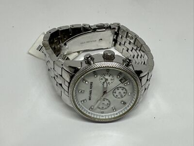 Michael Kors MK5020 Women\'s Silver Stainless Steel Analog Dial Wrist Watch NUL54 Michael Kors MK-5020 Stainless Steel Chronograph Women main image 4