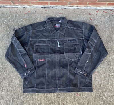 Vintage SouthPole Y2K 90s Hip Hop Skater Rave Denim Jacket Black