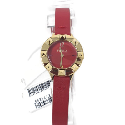 Furla R4251109518 Club Ladies Quartz Watch red leather | eBay
