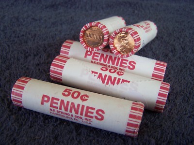 2007-D **Original Bank Wrapped ** Uncirculated Lincoln Cent Roll - OBW Penny (X)