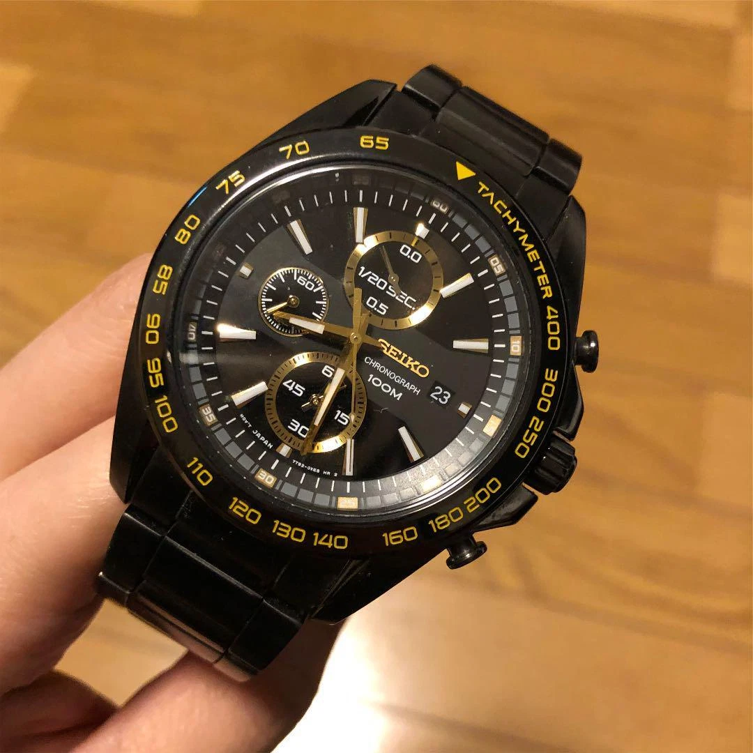 Seiko Chronograph 7T92 0RK0 Stainless Steel Date Quartz Mens Watch
