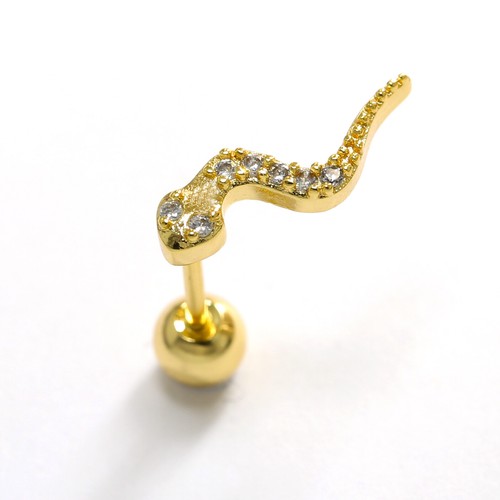 Gem Crystal Ear Cartilage Helix Ring Bar Stud Ear Cuff Climber Piercing Earring - Picture 11 of 268