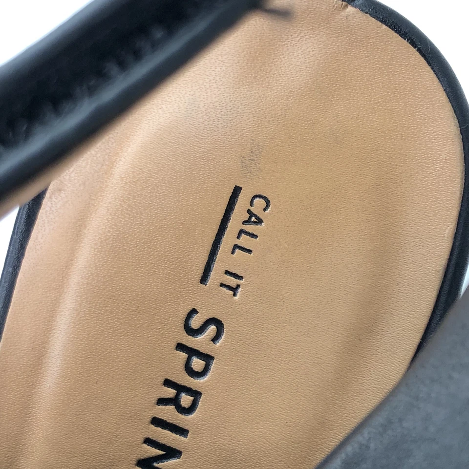 Call It Spring Womens Shoes Peep Toe Block Heel Lace Up Black Size US 10 - Image 3 of 4