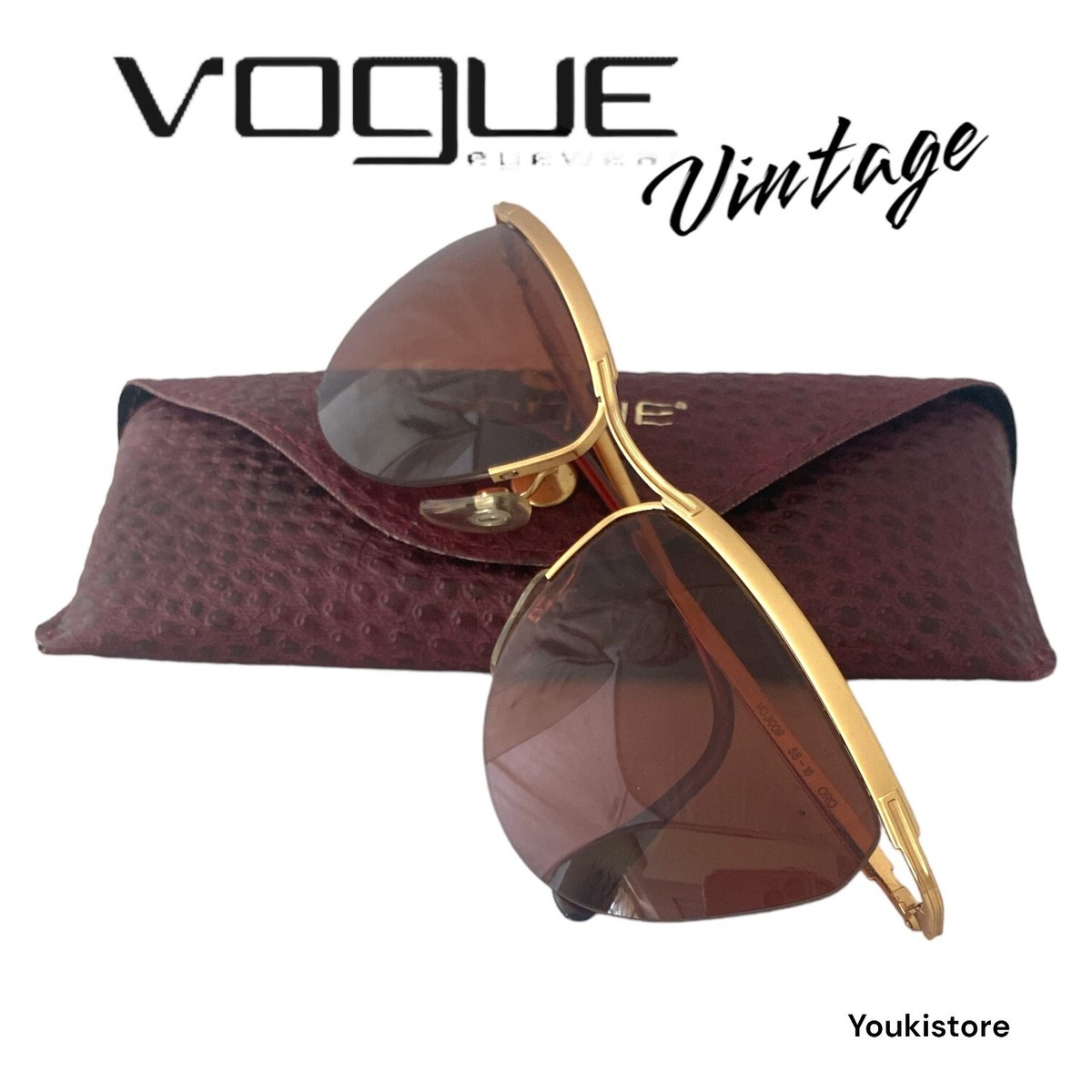 VOGUE occhiali da sole VO 3009 ORO 58 16 135 VINTAGE 80s VOGUE occhiali da sole VO 3009 ORO 58 16 135 VINTAGE 80s
