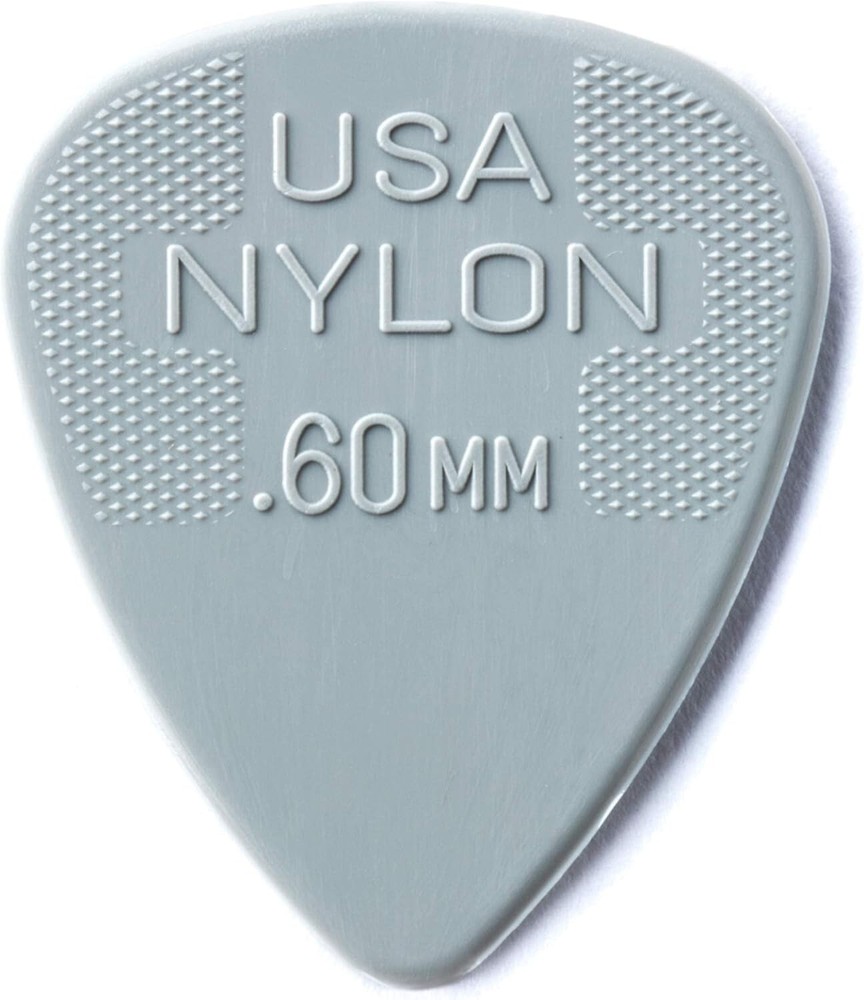 Dunlop 44P.60 Nylon Standard Guitar Pick, 12-Pack, .60mm