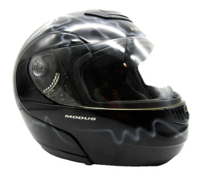 MOTORCYCLE FULMER HELMET AF-M DOT FMVSS N.218 Dragon DESIGN Black w/Gray Smokey