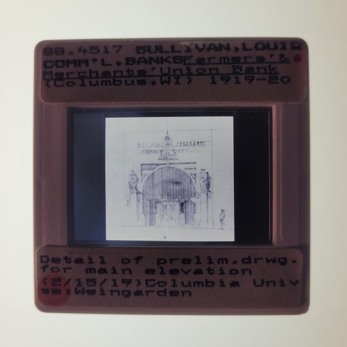 Farmers & Merchants Bank Columbus, WI Louis Sullivan 35mm Glass Slides Lot of 47 - Picture 13 of 24