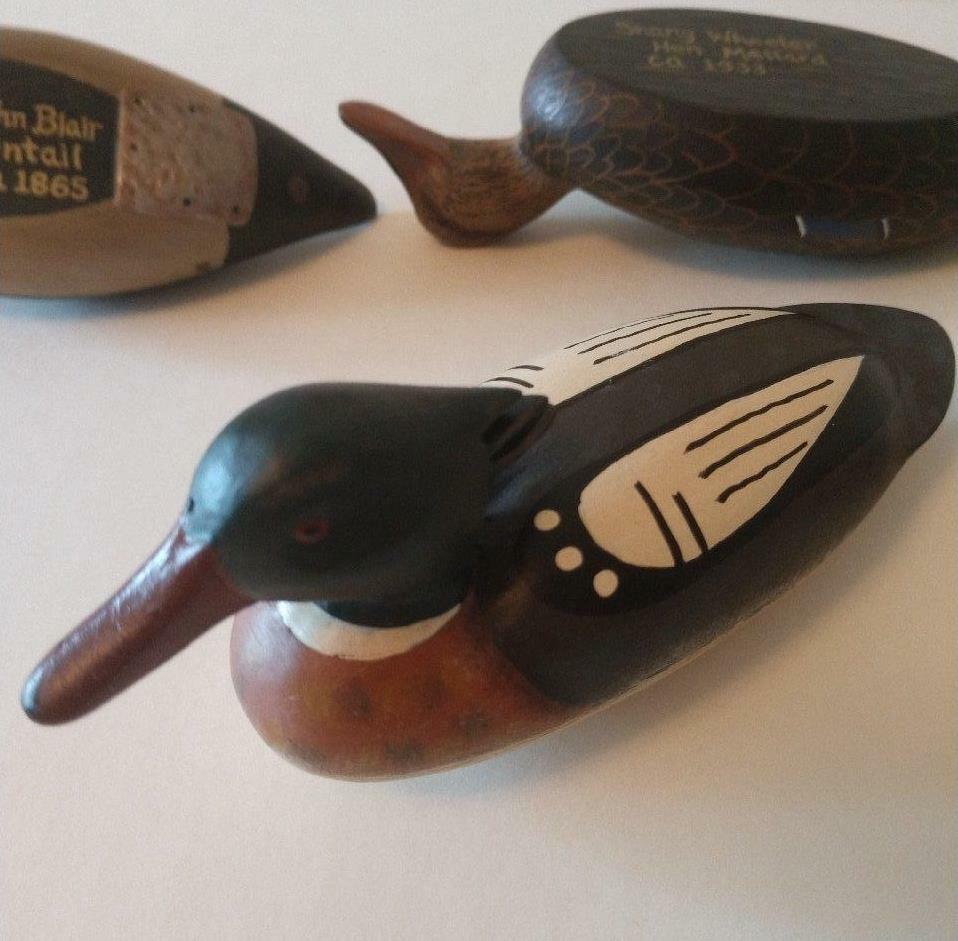 Wild Wings Set of 4 Miniature Antique Replica Decoys Bird Duck Pintail