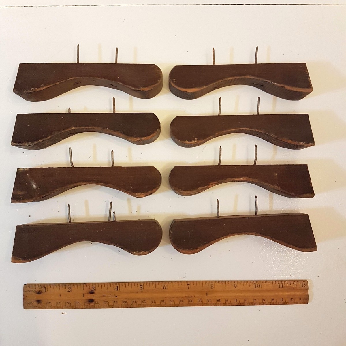 Reclaimed Vintage MAPLE Small Curved Wood Pieces LOT for Craft