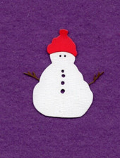 SNOWMAN 10 die cuts scrapbook cards
