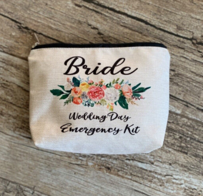Bride Makeup Bag - Wedding Day Emergency Kit Makeup Bag - Bride Gifts