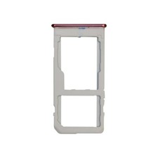 SIM microSD Card Tray Dual for Samsung Galaxy A60 Red Replacement Repair Part