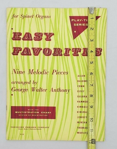 VINTAGE ~ Easy Favorites/Nine Melodic Pieces for Spinet Organs by George Anthony - Picture 11 of 11