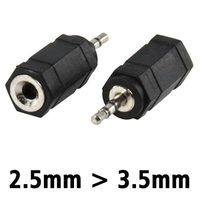 GOOBAY AUDIO ADAPTER - 2,5 mm Klinke Stecker auf 3,5 mm Klinke Buchse Kupplung - Stereo
