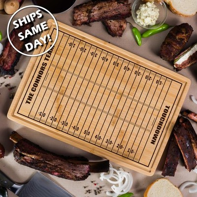 Custom Personalized Engraved Bamboo Cutting Board Football Tailgating Grilling