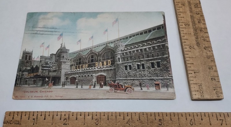 1908 - COLISEUM, CHICAGO - POST CARD - listing #7894