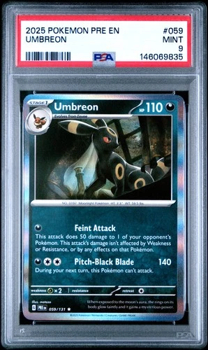 2025 POKEMON PRE EN-PRISMATIC EVOLUTIONS #059 UMBREON PSA 9