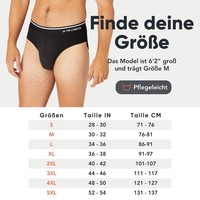 Bambus Slips Herren 4Er-Pack FM London Schwarz L EU UnterwäSche Briefs
