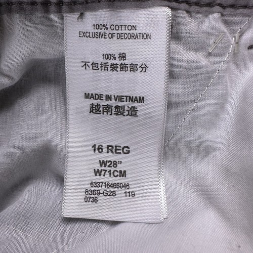 Levis Shorts Boys 16 W28 Gray Cargo Pocket White Tab Casual Kids With Belt NWT - Picture 14 of 14