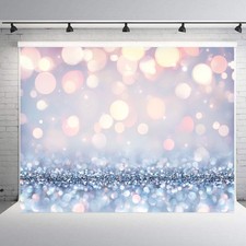 Sequin Glitter Backdrop 6x8ft Silver Sparkle Background for Wedding