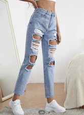 High Waisted Light Wash Ankle Jeans Size 26  