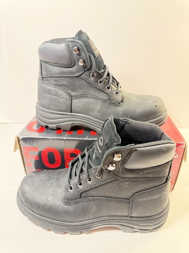 Wolverine Carlsbad Waterproof 6" Steel Toe Work Boot Black US 8.5 Wide