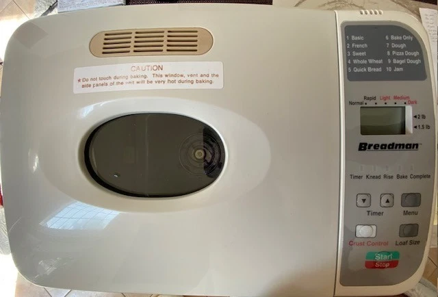 Vintage 1997 Breadman Bread Maker TR800 Bread Machine TESTED WORKS 530W