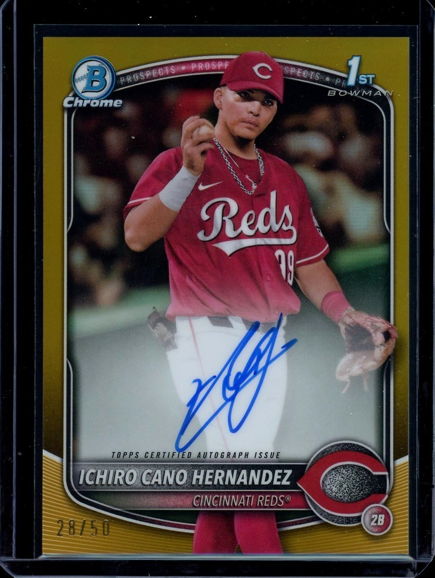 2025 1st Bowman Chrome ~ Ichiro Cano Hernandez ~ Gold Refractor /50 ~ Auto