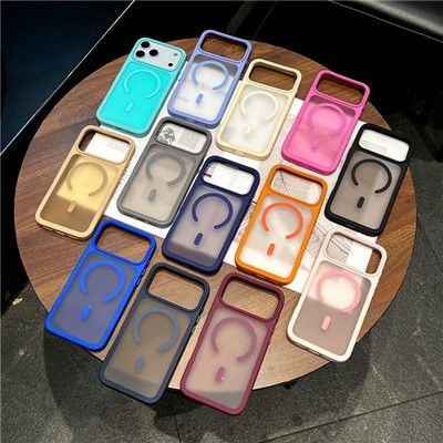 Matt Translucent Magnetic Hard Case für iPhone 17 Pro Max 16 15 14 Stoßfest