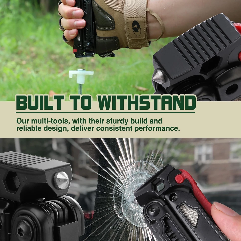 Multitool, 19-in-1 Stainless Steel Multi Tool Pliers, Survival Tools with Fir... - Image 3 of 4