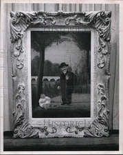 1961 Press Photo Henri Rousseau's painting "Walker and Child" - hcb27173