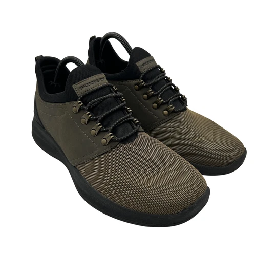 ADIDAS Scarpe Skechers Uomo Taglia 10.5 Classic Fit Memory Foam Raffreddato ad Aria Marrone Nero