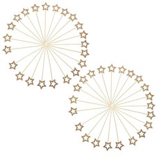 150pcs Star Cocktail Picks Star Bamboo Long Food Toothpicks Skewers For