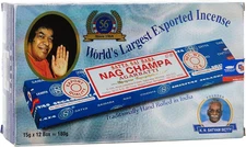 Satya Sai Baba Nag Champa Agarbatti Pack of 12 Incense Sticks Boxes 15gms Eac...