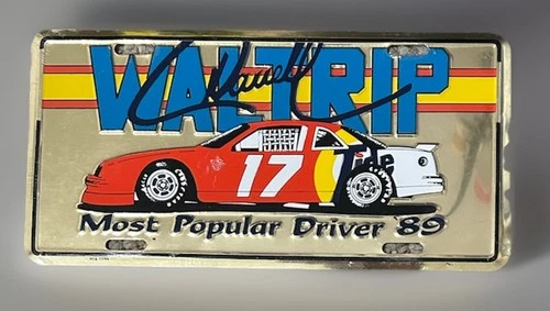 Vtg Darrell Waltrip License Plate Most Popular Driver '89 Tide 17 NASCAR NOS