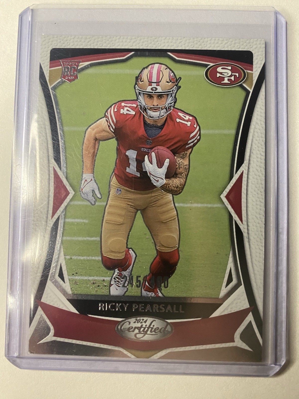 2024 Panini Certified Football #122 Ricky Pearsall RC /400 Rookie 49ers