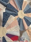 Vintage Dresden Floral Quilt Patches 15 Total / Quilting / Sewing / Fabric Plate — photo 1