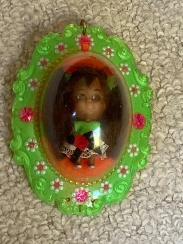 Rare VTG Mattel Lucky Locket Lois Kiddle Doll #3541 Black Doll 1st Rel EXC Cond!