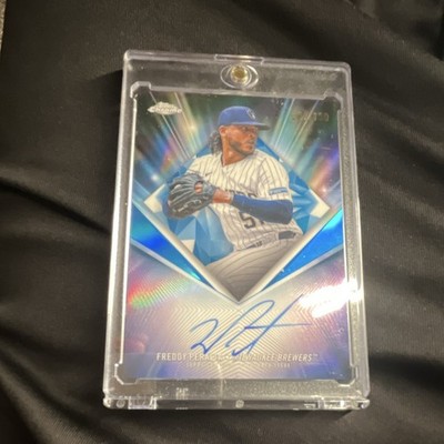 2026 Topps Chrome Freddy Peralta 75th Diamond Auto Blue Refractor SP #/150