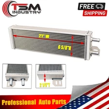 Universal Aluminum 2 Rows Air to Water Intercooler Liquid Heat Exchanger USA